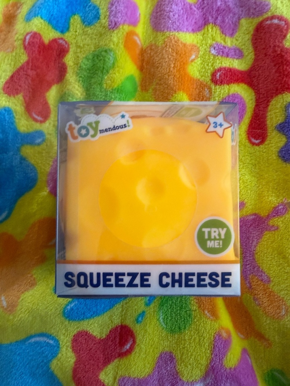 BNIB QUICK SHIP VIRAL Toymendous Squeeze Cheese Sensory Toy